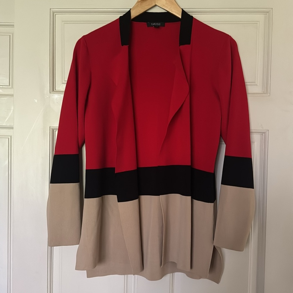 Carlisle fine gauge red, black and tan topper.